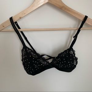 NWOT PINK Sparkle and Lace Bralette